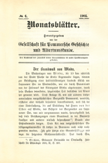 Monatsblätter Jhrg. 19, H. 6 (1905)
