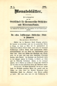 Monatsblätter Jhrg. 19, H. 5 (1905)