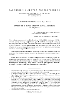 Oprzeć się o słowo &bdquo;drzewo&rdquo;. Biofilia Krystyny Miłobędzkiej.