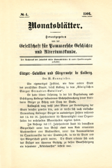 Monatsblätter Jhrg. 20, H. 4 (1906)