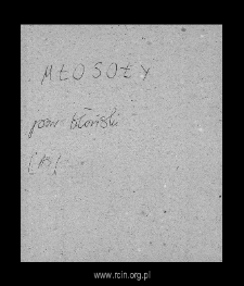 Musuły. Files of Blonie district in the Middle Ages. Files of Historico-Geographical Dictionary of Masovia in the Middle Ages