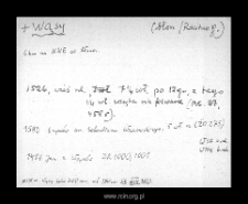Wąsy-Wieś. Files of Blonie district in the Middle Ages. Files of Historico-Geographical Dictionary of Masovia in the Middle Ages