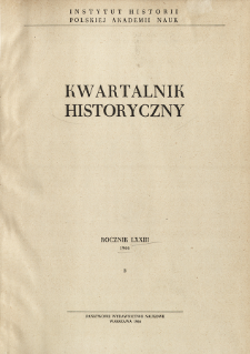 Kwartalnik Historyczny R. 73 nr 3 (1966), Title pages, Contents