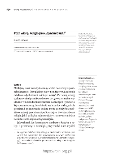 Poza wiarą. Religia jako &bdquo;dynamit ludu&rdquo;.