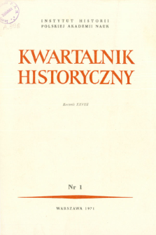 Kwartalnik Historyczny R. 78 nr 1 (1971), Listy do redakcji