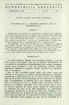 Influence de la pression urbaine sur la myrm&eacute;cofaune