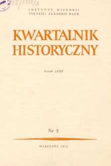 Kwartalnik Historyczny R. 79 nr 2 (1972), Recenzje