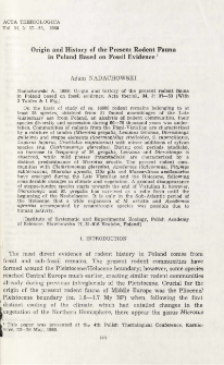 Origin and history of the present rodent fauna in Poland based on fossil evidence