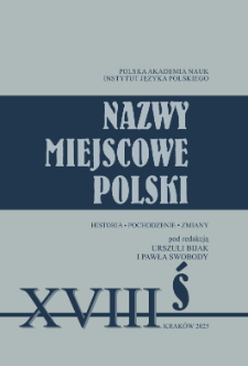 Nazwy miejscowe Polski : historia, pochodzenie, zmiany. 18, Ś