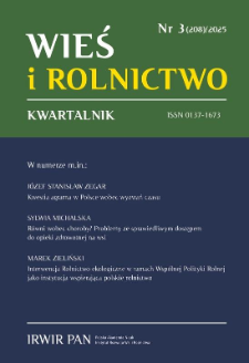 Kwestia agrarna w Polsce wobec wyzwań czasu