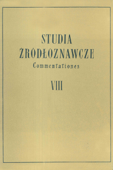 Przyczynki źr&oacute;dłowe do stosunk&oacute;w Polski ze Słowiańszczyzną południową w wiekach XIII-XVI