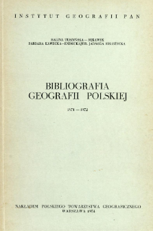 Bibliografia Geografii Polskiej 1971-1972