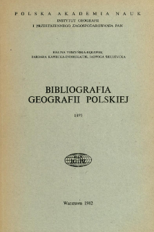 Bibliografia Geografii Polskiej 1977