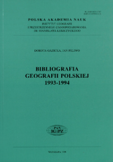 Bibliografia Geografii Polskiej 1993-1994