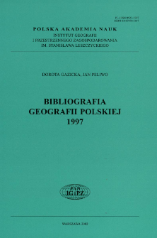 Bibliografia Geografii Polskiej 1997