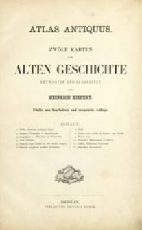 Atlas antiquus zw&ouml;lf Karten zur alten Geschichte