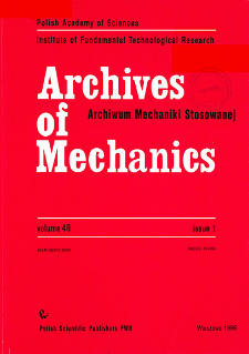 Archives of Mechanics Vol. 48 nr 1 (1996)
