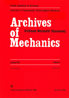 Archives of Mechanics Vol. 48 nr 2 (1996)