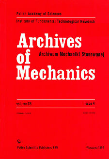 Archives of Mechanics Vol. 48 nr 4 (1996)