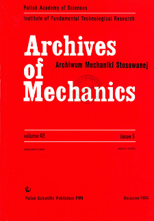 Archives of Mechanics Vol. 48 nr 5 (1996)