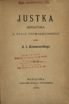 Justka : miniatura z życia powszedniego