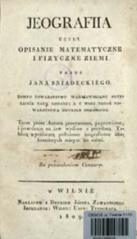 Jeografiia czyli Opisanie matematyczne i fizyczne Ziemi