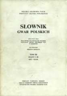 Słownik gwar polskich. T. 3 z. 2 (8), Być - cham