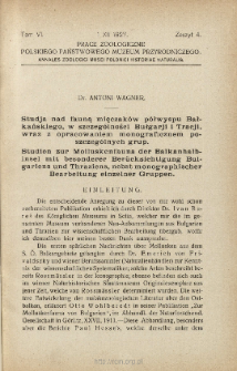 Studja nad fauną mięczaków półwyspu Bałkańskiego, w szczególności Bułgarji i Tracji, wraz z opracowaniem monograficznem poszczególnych grup