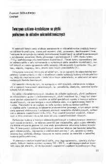 Tworzywa szklano-krystaliczne na płytki podłożowe do układ&oacute;w mikroelektronicznych