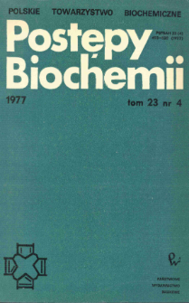 Postępy biochemii, Tom 23, Nr 4