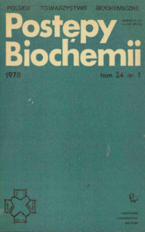 Postępy biochemii, Tom 24, Nr 1
