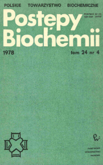 Postępy biochemii, Tom 24, Nr 4
