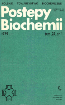 Postępy biochemii, Tom 25, Nr 1
