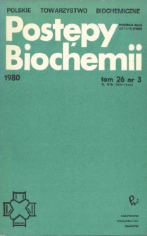 Postępy biochemii, Tom 26, Nr 3