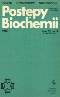 Postępy biochemii, Tom 26, Nr 4