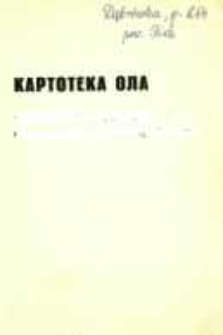 Kartoteka Ogólnosłowiańskiego atlasu językowego (OLA); Dąbrówka (264)