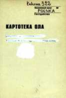 Kartoteka Ogólnosłowiańskiego atlasu językowego (OLA); Łukowa (322)