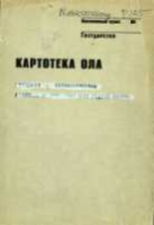 Kartoteka Ogólnosłowiańskiego atlasu językowego (OLA); Niebieszczany (325)