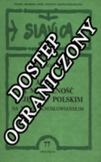 Aspekt a modalność w języku polskim : na tle og&oacute;lnosłowiańskim