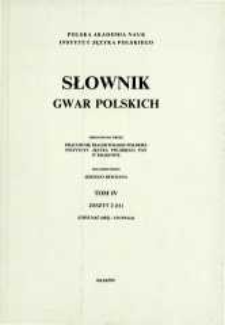 Słownik gwar polskich. T. 4 z. 2 (11), (Chylnąć (się)-Ciupaga)