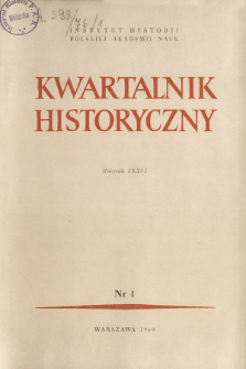 Kwartalnik Historyczny R. 76 nr 1 (1969), In memoriam