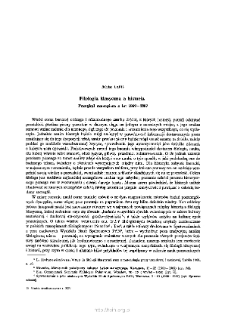 Filologia klasyczna a historia : przegląd czasopism z lat 1959-1967