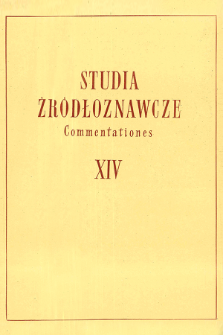 Studia Źr&oacute;dłoznawcze = Commentationes T. 14 (1969), Recenzje