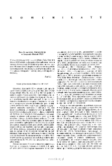 Studia Źródłoznawcze = Commentationes T. 25 (1980), Komunikaty