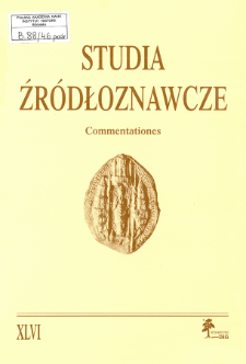 Badania z zakresu dyplomatyki średniowiecznej i staropolskiej prowadzone w Polsce w latach 1996-2007
