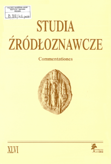Akta notarialne jako źr&oacute;dło historyczne : metodologia i kierunki badań, postulaty badawcze