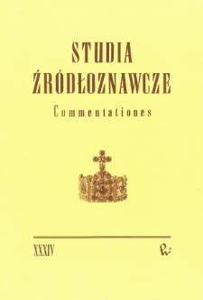 Studia Źródłoznawcze = Commentationes T. 34 (1993), Zapiski krytyczne