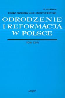 Z dziej&oacute;w spirytualizmu niemieckiego w XVI wieku (II) : Sebastiana Francka (1499-1542) "List do J. Campanusa" i "Chronica, Zeitbuch unnd Geschichtsbibel" z 1531 roku