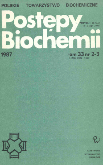Postępy biochemii, Tom 33, Nr 2-3