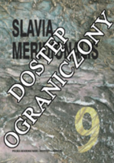 Slavia Meridionalis : studia slavica et balcanica. [T.] 9, Słowotwórstwo języków niestandardowych (2009), Strony tytułowe, Spis treści